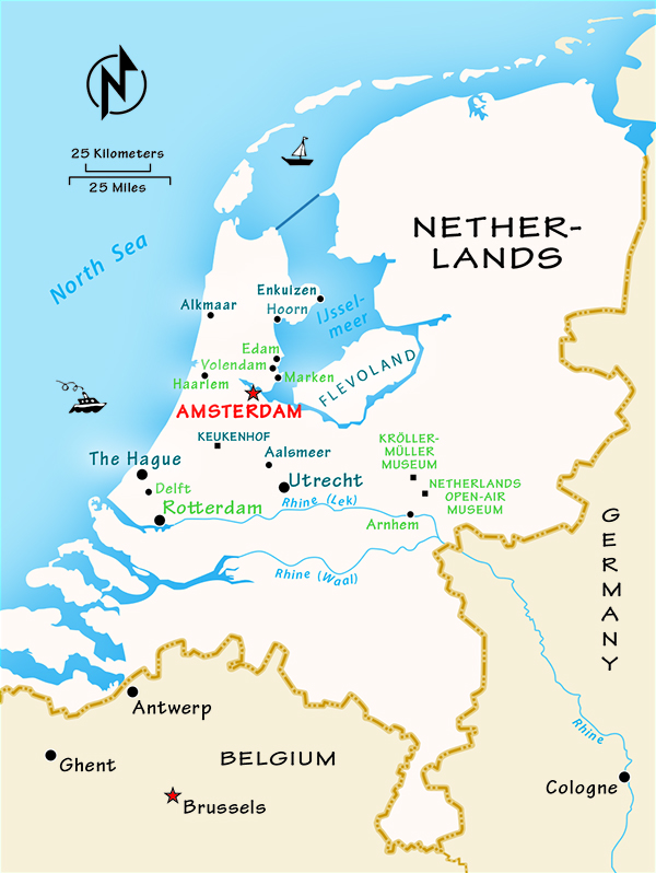 Netherlands map